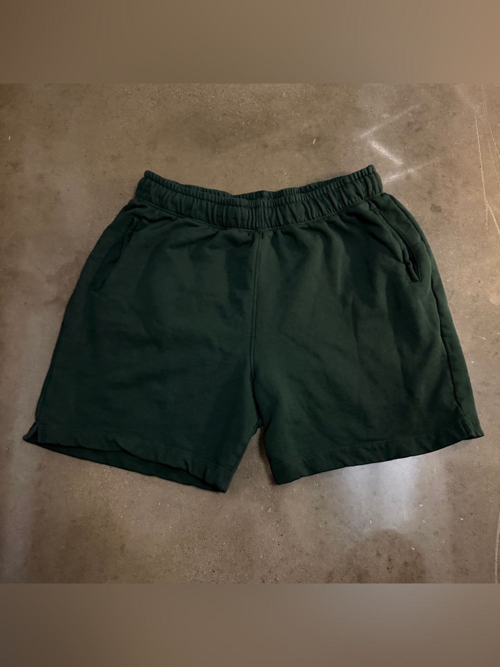 ASOS 4505 Men XL Dark Green Elastic-Waist Casual Shorts